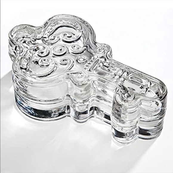 Studio Silversmiths Key Cut Crystal Jewelry Trinket Storage Box Clear Crystal - Picture 4 of 5